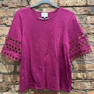 Sezane Hortense T-shirt Bordeaux - Size L